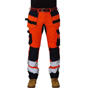 Pantalon cargo multi-poches en polaire mi-longue, hautement réfléchissant, respirant, coupe-vent, formel, délavé, en polyester/coton pour l'hiver - Product Image 6