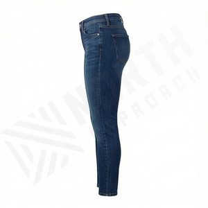 Pantalones Vaqueros de Moda para Mujer, Casuales, de Uso Diario, Estilo Urbano, de Pierna Ancha, Cintura Media, Ajustados, Curvos, de Mezclilla, Sólidos, de Verano, a la Moda - Product Image 3