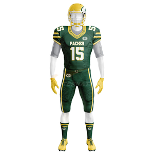 Ensemble de maillot et de pantalon de football américain personnalisé par sublimation, respirant, grande taille, vêtements de sport courts, uniforme d'équipe, vente en gros, faible MOQ - Product Image 1