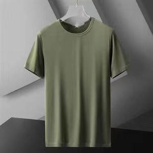 OEM Customized <b>Men's</b> Solid Short-Sleeved <b>T</b>-<b>Shirt</b> Summer Quick-Drying Elastic Modal Cotton Breathable Ice Sense Ice Silk Blank - Product Image 3