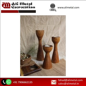Bougeoirs en bois conçus sur mesure pour la maison Restaurant Hôtel pour la décoration de Noël Disponible avec emballage personnalisé - Product Image 3