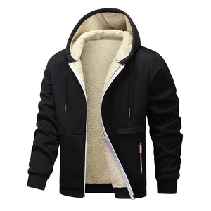 Animal Game Casual Hoodies for <b>Men</b> Heavyweight Fleece Sweatshirt Thick <b>Sherpa</b> Lined Hooded Zipper <b>Jacket</b> Thick Streetwear Coats - Product Image 5