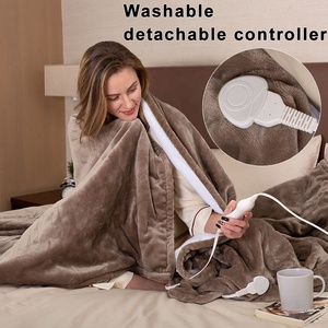 Plaid chauffant électrique double face extra doux, lavable, 120V ETL, taille 50x60 pouces, pour l'hiver - Product Image 2