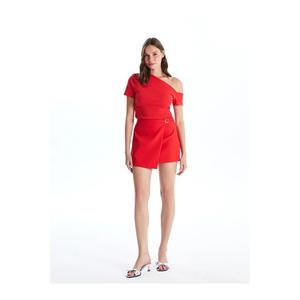 LCW Vision Boat collo tinta unita manica corta t-shirt da donna - Product Image 2