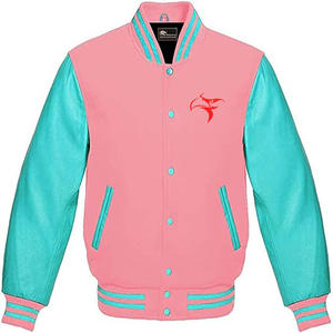 Veste universitaire pour femmes de haute qualité-manches longues fermeture à glissière dernier style vestes de baseball veste universitaire en satin en gros - Product Image 6