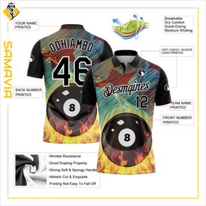 Camisetas de bolos para hombre con estampado personalizado de alta calidad Polo personalizado Teamwear ODM Sportswear del fabricante - Product Image 2