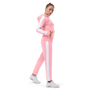 OEM Wholesale Customized Winter Eco-Friendly Hooded Casual Solid <b>Women's</b> Tracksuit Set for Sports Training Jogging Running - Product Image 5