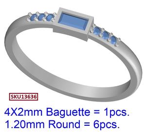 แหวนเงินแท้ชุบทองและโรเดียม ประดับเพชรคิวบิกเซอร์โคเนียทรงบาแก็ตต์ ได้รับการรับรองจาก IGI เหมาะสำหรับงานแต่งงาน งานหมั้น และงานเลี้ยง - Product Image 6