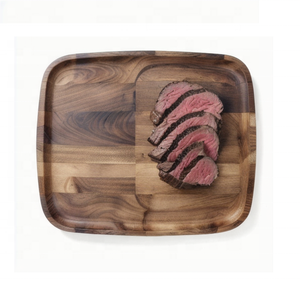 Plato de Servir Cuadrado de Madera de Acacia Grabado Personalizado, Resistente al Agua, Antideslizante, Fácil de Limpiar, Diseño Moderno y Lujoso para Bodas - Product Image 3