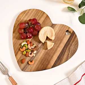 Planche à découper en bois en forme de cœur, épaisseur 1,5 cm, préparation des aliments en cuisine, service, fabricant en gros OEM - Product Image 4