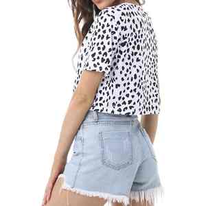 Tops Cortos de Verano para Mujer, Transpirables, de Alta Calidad, Personalizados, con Estampado Floral, Gráficos, Holgados - Product Image 2