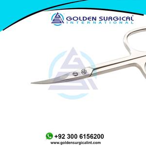 Tijeras para Cutículas y Pestañas con Acabado Plateado, Tijeras de Acero Inoxidable de Alta Calidad con Logotipo Personalizado - Product Image 2