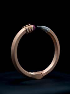 Luxury 925 Silver & Rose Gold Pencil Design Wrap <b>Bracelet</b> Rhodium Plated Moissanite <b>Crystal</b> Stones IGI Certified Hip Hop Style - Product Image 6