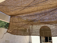 Vela de sombra de fibra de coco rectangular/vela de parasol de fibra de coco triangular de alta calidad lista para enviar