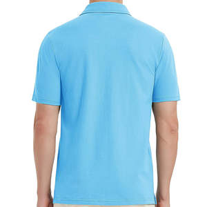 Venta caliente nuevo diseño de logotipo personalizado de color sólido polos para los hombres de ropa informal de los hombres polos de algodón, más tamaño - Product Image 6
