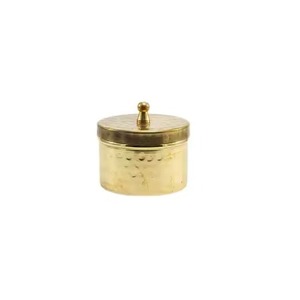Tarro de vela de Metal dorado hecho a mano con tapa de cobre para el hogar y decoración de luces de Navidad tarro de vela redondo - Product Image 3