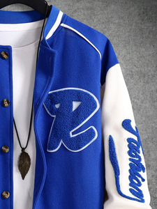 Fashion New <b>Men's</b> Letterman <b>Jacket</b> Plus Size Varsity <b>Jacket</b> With Large Pockets Embroidery Letters Baseball <b>Jacket</b> For <b>Men's</b> - Product Image 6