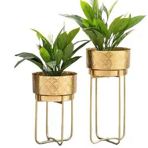 Perchas ajustables de metal dorado para plantas, macetas colgantes de hierro para interiores y exteriores para flores y jardines - Product Image 5
