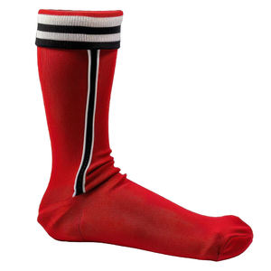 red And black Striped Wool Cable Knit <b>Socks</b> Set Includes Warm Textured Leg Warmers And Matching Ankle <b>Socks</b> <b>Chunky</b> - Product Image 1