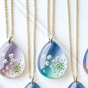 Simple moderno estilo religioso rectángulo flor seca hueso de búfalo hecho a mano marco de fotos duradero inmortal moda Flor de nacimiento - Product Image 3