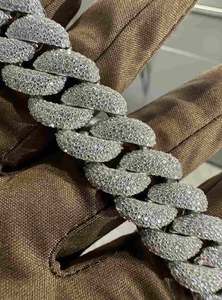 Bracelet en argent sterling 925 avec moissanite VVS, 16 mm, 8 pouces, plaqué or blanc - Product Image 5