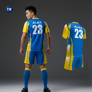 Maillot de football 100% polyester, séchage rapide, respirant, imprimé par sublimation, col en V, unisexe, haute performance - Product Image 4