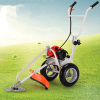 Débroussailleuse professionnelle à essence 2 temps, poussée manuelle, pour jardin