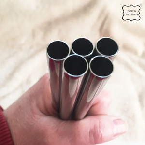 Paille coudée droite réutilisable écologique de luxe, ensemble d'accessoires de verres en acier inoxydable de qualité alimentaire, boîte emballée de paille en métal - Product Image 2