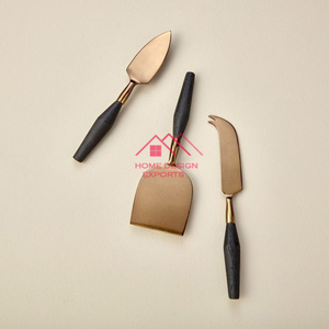 Juego de Cuchillo y Servidor para Pastel de Boda de Acero Inoxidable de 2 Piezas, Diseño de Lujo, Chapado en Oro, para Restaurante - Product Image 3