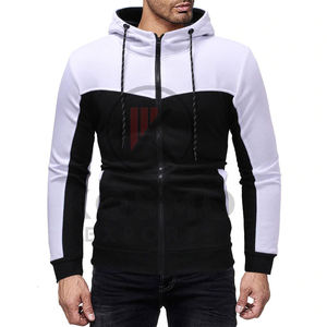 Sweat à capuche unisexe zippé 100% coton veste d'entraînement avec fermeture éclair conception personnalisée motif 3D grande taille impression personnalisée pour hommes femmes - Product Image 5