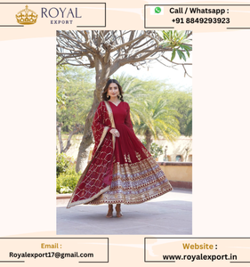 Nouvelle collection de fausses robes de soirée avec broderie Dupatta - Product Image 6