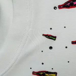 เสื้อยืดผู้ชายผ้าฝ้าย100% น้ำหนักเบาประดับพลอยเทียม - Product Image 5