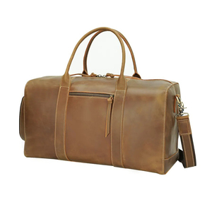 New Arrival Large Big High Capacity Cow Skin Hide <b>Top</b> Layer Grain Leather Travel Bag Full Grain Real Leather Duffel Bag - Product Image 1