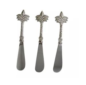 Juego de esparcidor de queso chapado en oro de acero inoxidable con asa Nuevo juego de cubiertos de metal Último juego de cubiertos de metal - Product Image 4