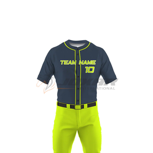 ชุดเสื้อเจอร์ซีย์และกางเกงเบสบอลแบบระเหิดประกอบด้วยชื่อและหมายเลขที่กำหนดเองน้ำหนักเบาตาข่ายระบายอากาศได้ดีเหมาะสำหรับฝึกซ้อม - Product Image 2