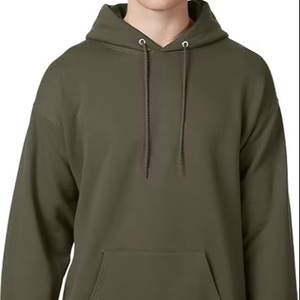 Sudaderas con capucha informales de invierno para hombre, Color sólido, 100% algodón, forro polar, ajuste Regular, secado rápido y transpirable, alta calidad - Product Image 1