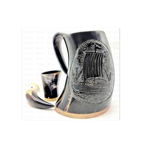 Authentic Eco-Friendly Viking Horn <b>Mug</b> Handmade Buffalo Horn Food Grade Medieval Style Religious Feng Shui Animal Beer <b>Mug</b> - Product Image 3