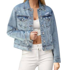 2025 mejor precio Oem mujeres diseño personalizado Color Denim 100% algodón Jean chaquetas para mujeres de Pakistán buena calidad - Product Image 1