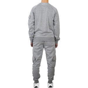 Survêtement d'hiver de qualité supérieure avec poches cargo Sweats à capuche à manches longues et pantalons de jogging Ensemble décontracté 2 pièces Survêtement pour hommes - Product Image 3
