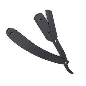 Meilleure qualité pleine couleur noire enduit rasoirs lame unique rasage hommes rasoirs pliables couteaux de rasage - Product Image 5