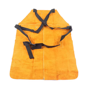 Delantal de soldador de cuero dividido de piel de vaca personalizable, antiestático, ignífugo, resistente al calor, protección de trabajo con función antideslizante - Product Image 3