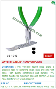 GS 1243 Pince professionnelle pour enlever les maillons de la chaîne de montre en acier Outils et équipement de bijouterie pour bijoutiers - Product Image 2