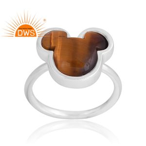 Anillo de piedras preciosas amarillas de ojo de tigre Natural de Plata de Ley 925 más vendido, joyería personalizada para mujer, regalo para ella - Product Image 1