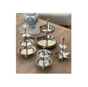 Lot de 3 présentoirs à gâteaux en aluminium Design unique Présentoir à gâteaux couleur or pour fournisseur en gros - Product Image 6