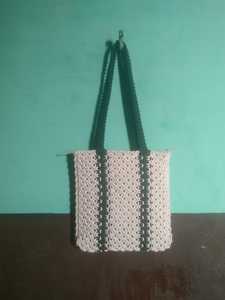 Cordon en macramé en lin doux, fait main, élégance classique, mode, pour des sacs au crochet époustouflants, pour offrir en cadeau et pour la revente - Product Image 2