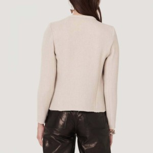 Breathable 100% Cotton Winter Short Fleece Jacket Crew Neck Knit <b>Poncho</b> Sweater <b>Women's</b> - Product Image 4