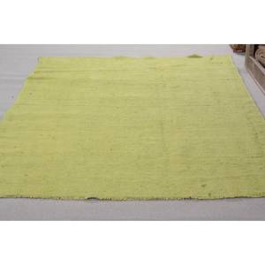 Tapis turc vintage moderne 4.1 X 7.4ft grande surface rectangle classique motif abstrait laine verte support en latex tapis de chambre vert - Product Image 3