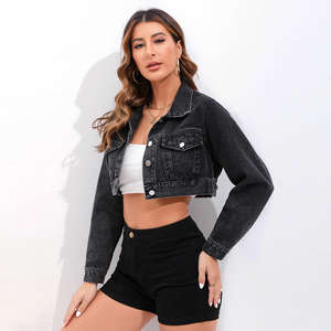 Nouvelle veste en jean courte de haute qualité pour femmes à la mode, veste pour femmes - Product Image 3