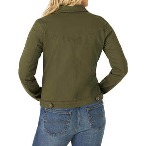 Cropped <b>Quilted</b> Woven Denim Bomber Jacket for Women Regular Outerwear Trendy Street Fashion Wholesale Supplier - Product Image 2