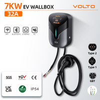 Nueva Estación de Carga MG AC Tipo 2 de 7kW, Caja de Pared para Vehículos Eléctricos, 230V Monofásica, OCPP, Cable de 5m, Control por Tarjeta RFID/Aplicación WLAN